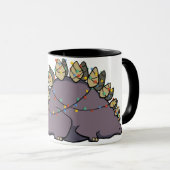 ステゴサウルスのクリスマスの照明のマグ マグカップ (正面右)