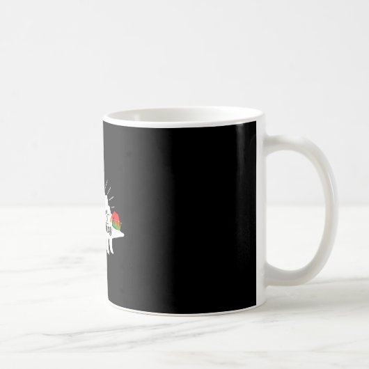 ステゴサウルスのメリークリスマス 恐竜のユーモア コーヒーマグカップ (右)