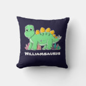 ステゴサウルスパーソナライズされた恐竜 クッション (正面)