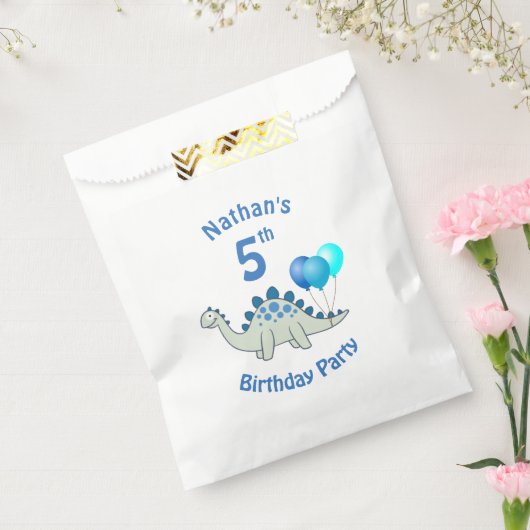 ステゴサウルス子供の誕生日 フェイバーバッグ (封をした状態)