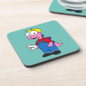 ステゴサウルス建築労働者のイラストレーション。 コースター (左側)