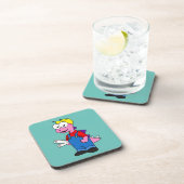 ステゴサウルス建築労働者のイラストレーション。 コースター (右側)