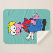 ステゴサウルス建築労働者のイラストレーション。 シェルパブランケット (正面(横))