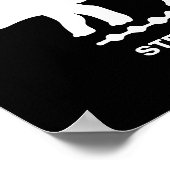 ステゴサウルス恐竜のシルエット ポスター (角)