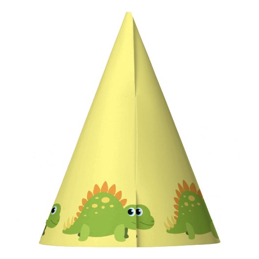 ステゴサウルス恐竜の誕生日パーティー パーティーハット (裏面)