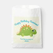 ステゴサウルス恐竜の誕生日パーティー フェイバーバッグ (正面)
