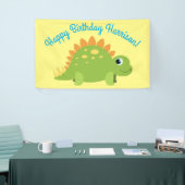 ステゴサウルス恐竜の誕生日パーティー 横断幕 (トレードショー)