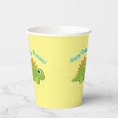 ステゴサウルス恐竜の誕生日パーティー 紙コップ (左)