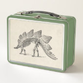 ステゴサウルス恐竜の骨格化石 メタルランチボックス (正面)