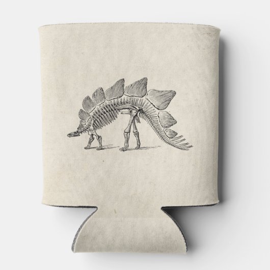 ステゴサウルス恐竜の骨格化石 缶クーラー (裏面)