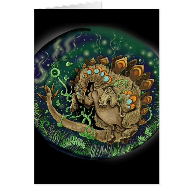 ステゴサウルス恐竜アート (正面)