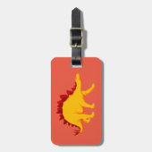 ステゴサウルス恐竜デザイン荷物タグ ラゲッジタグ (正面縦)