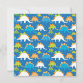 ステゴサウルス恐竜バースデーパーティ招待状 招待状 (裏面)