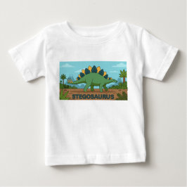 ステゴサウルス恐竜 ベビーTシャツ