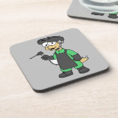 ステゴサウルス溶接機のイラストレーション。 コースター (左側)