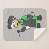 ステゴサウルス溶接機のイラストレーション。 シェルパブランケット (正面(横))