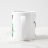 ステゴサウルス溶接機のイラストレーション。 ジャンボコーヒーマグカップ (裏面)