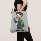 ステゴサウルス溶接機のイラストレーション。 トートバッグ (クローズアップ)