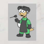 ステゴサウルス溶接機のイラストレーション。 ポストカード (正面)