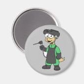 ステゴサウルス溶接機のイラストレーション。 マグネット (正面/裏面)