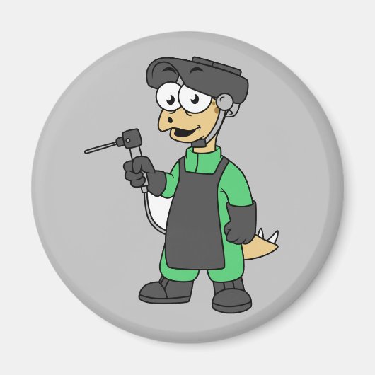 ステゴサウルス溶接機のイラストレーション。 マグネット (正面)