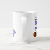 ステゴサウルス遊のイラストレーション。 ジャンボコーヒーマグカップ (裏面)