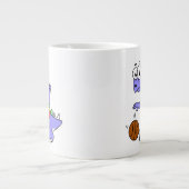 ステゴサウルス遊のイラストレーション。 ジャンボコーヒーマグカップ (正面)