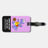 ステゴサウルス遊のイラストレーション。 ラゲッジタグ (裏面横)