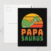 ステゴサウルス パパサウルス 恐竜 父の日 ポストカード (正面/裏面)