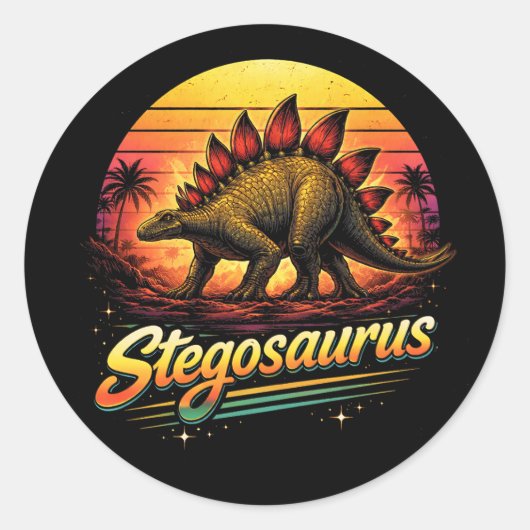 ステゴサウルス ラウンドシール (正面)