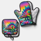 ステゴサウルス 鍋つかみ&鍋敷きセット (正面/裏面)