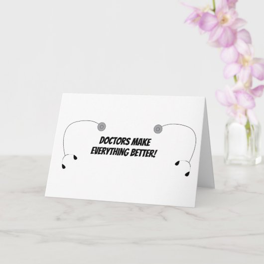 ステスコップより良い医者の日パーソナライズ カード (蘭)