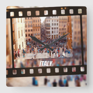 ステスペインのップスローマ，イタリア  スクエア壁時計