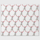 ステソスコープ付きクリスマスラブラドールリトリバー ラッピングペーパー (フラット)