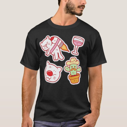 ステッおもしろいカー6 Tシャツ (正面)