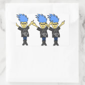 ステッおもしろいクはパニックしない 長方形シール (バッグ)