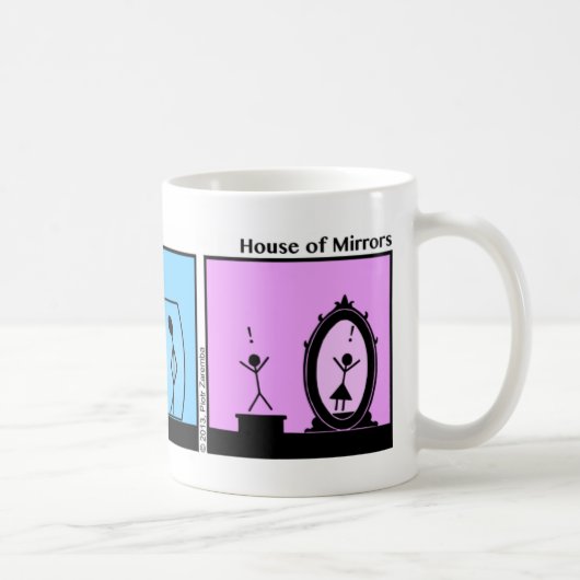 ステッおもしろいクマンハウスオブ鏡マグ コーヒーマグカップ (右)