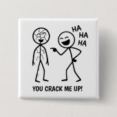 ステッおもしろいクマン 缶バッジ (正面)