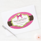 ステッお洒落カー 楕円形シール (封筒)