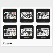 ステッかわいらしカー内の物 スクエアシール (シート)