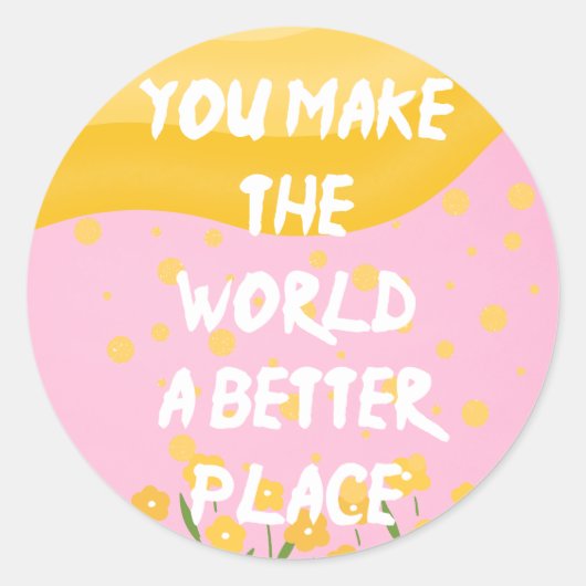 ステッやる気を起こさせるカー ラウンドシール (正面)