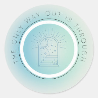 ステッやる気を起こさせるク、ミニマル、スピリチュアル。 ラウンドシール