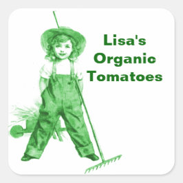 ステッオーガニッククグリーンガーデナーガーデンファーム市場 スクエアシール