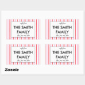 ステッカスタマイズクを贈る家族 長方形シール (シート)