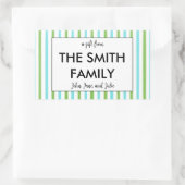 ステッカスタマイズクを贈る家族 長方形シール (バッグ)