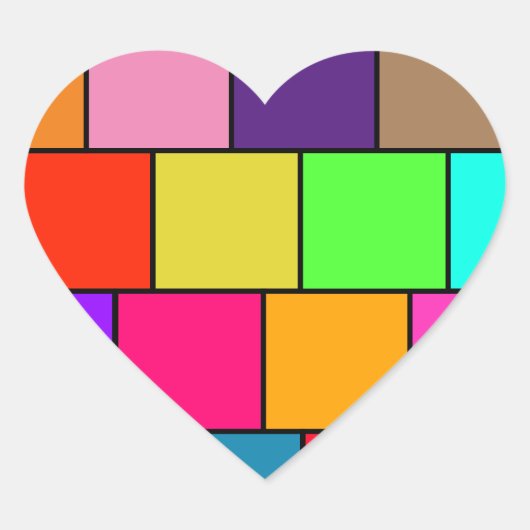 ステッカラフルカー ハートシール (正面)