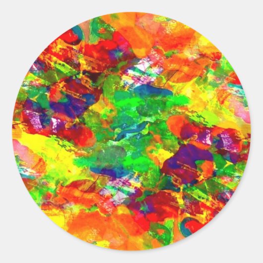 ステッカラフル絵を描カー ラウンドシール (正面)