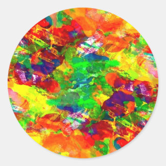 ステッカラフル絵を描カー ラウンドシール