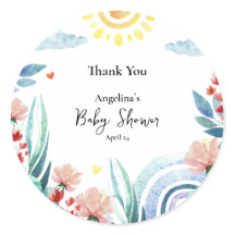 ステッカーありがとう赤ちゃんシャワーとデザイン。