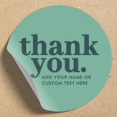 ステッカーありがとう | グリーンモダンレトロ ラウンドシール
